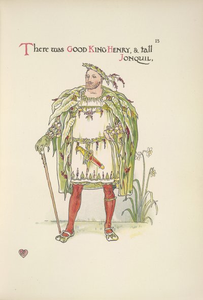Jó Henrik király. Henriknek öltözött férfi VIII alkotó: Walter Crane