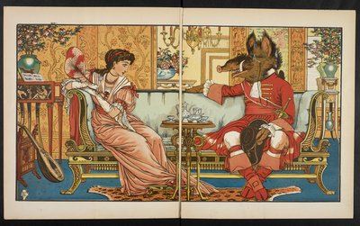 Illusztráció a Szépség és a Szörnyeteg számára. alkotó: Walter Crane