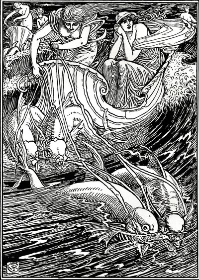 Illusztráció a Tündérkirálynőhöz, 1890, 1897 alkotó: Walter Crane