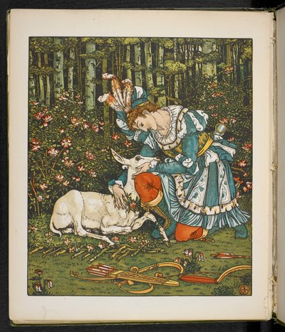 Illusztráció a történethez, a Hind a fában. alkotó: Walter Crane