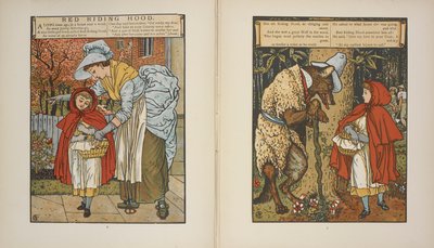 Illusztrációk a "Piroska"-hoz. alkotó: Walter Crane
