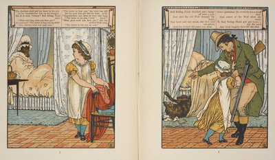 Illusztrációk a "Piroska"-hoz. alkotó: Walter Crane