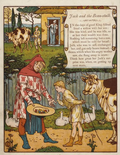 Jack és a babszár (színes litó) alkotó: Walter Crane