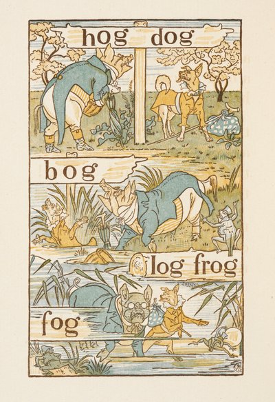 G betűre végződő rímszavak. Az arany alapozó. alkotó: Walter Crane