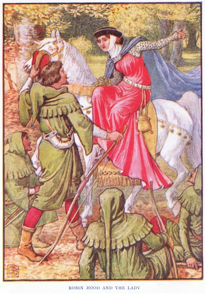 Robin Hood és a hölgy, 1920 körül alkotó: Walter Crane