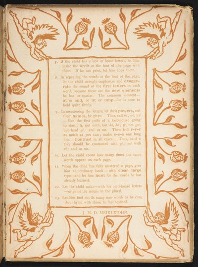 Szöveg virágrendeléssel. Az Arany alapozó. alkotó: Walter Crane