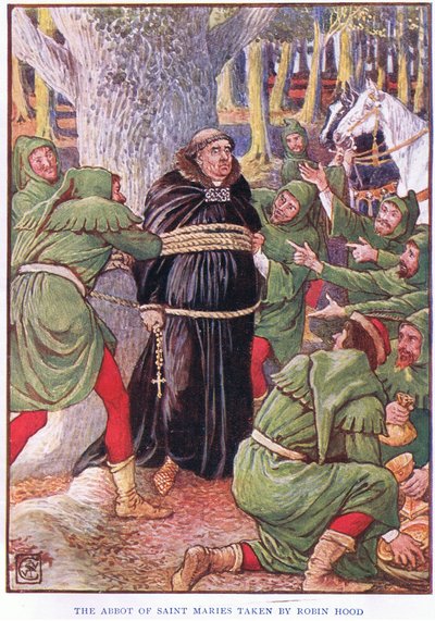 Szent Mária apátja Robin Hood, 1920 körül alkotó: Walter Crane