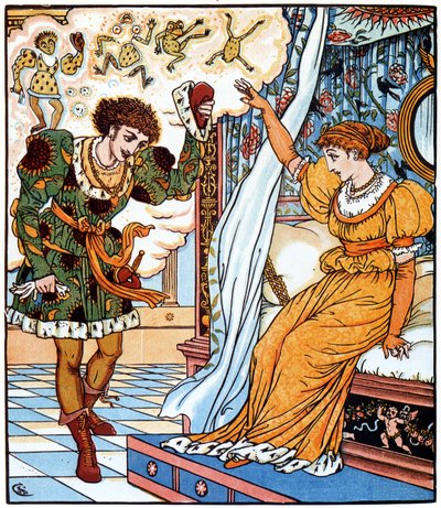 "A király lánya és a béka" Jakob és Wilhelm Grimmtől alkotó: Walter Crane