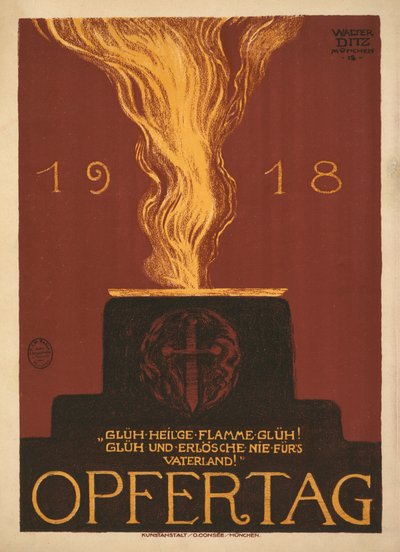 1918 Opfertag áldozati nap, 1918. alkotó: Walter Ditz