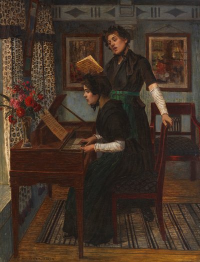 A zeneóra, c. 1890. alkotó: Walter Firle