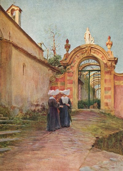A Villa Centurione bejárata, S. Margherita Ligure, c1910, 1912 alkotó: Walter Frederick Roofe Tyndale