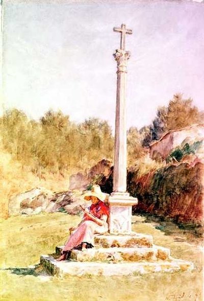 Emlékkereszt figurái alkotó: Walter Frederick Roofe Tyndale