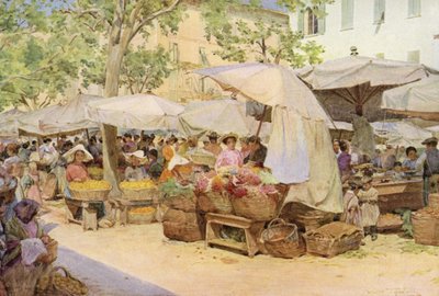 Piac, Nizza, Franciaország alkotó: Walter Frederick Roofe Tyndale