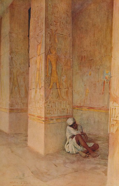 A születési oszlopsor a hatsepszuti templomban, c1905, 1912 alkotó: Walter Frederick Roofe Tyndale