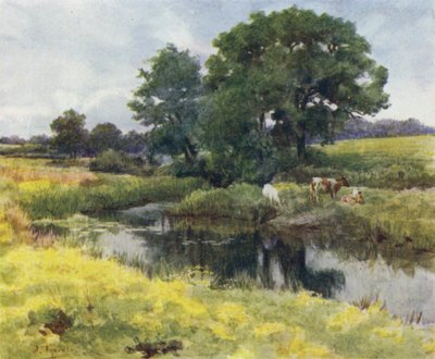 Az új erdő: a Lymington folyón (színes litó) alkotó: Walter Frederick Roofe Tyndale