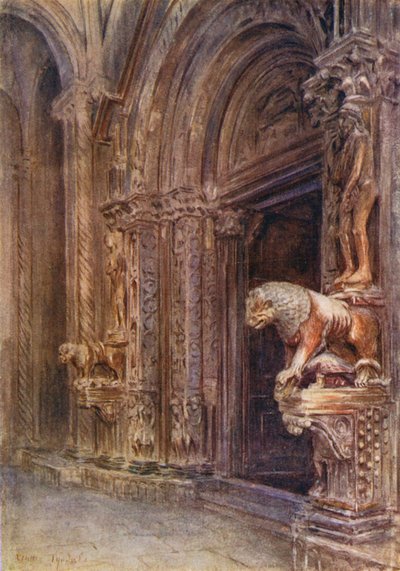 A traui dóm tornáca (színes litográfia) alkotó: Walter Frederick Roofe Tyndale