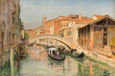 A régi hajógyár a Rio del Ognissantin, Velence (akvarell) alkotó: Walter Frederick Roofe Tyndale