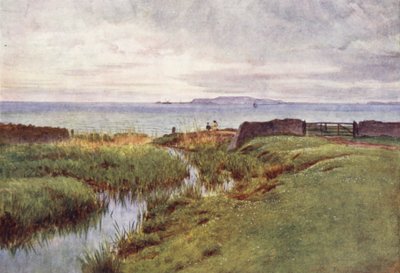 Wessex: Portland a Weymouth-öböl északi partjáról (színes litográfia) alkotó: Walter Frederick Roofe Tyndale