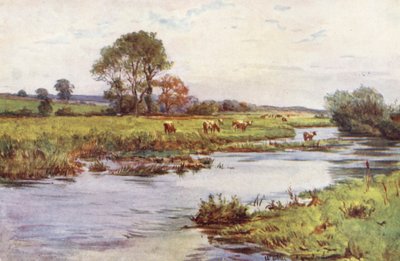 Wessex: Casterbridge (színes litográfia): Frome Dorchester felett, Casterbridge (színes litográfia) alkotó: Walter Frederick Roofe Tyndale