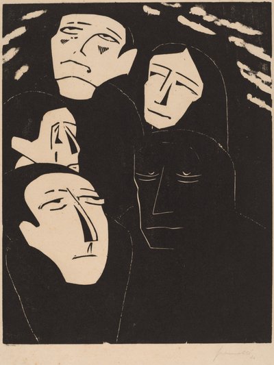 Lehallgatás, 1919-1920. alkotó: Walter Gramatte