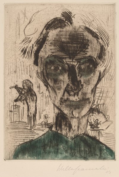 Ember a szobában, Önarckép, 1922-1923. alkotó: Walter Gramatte