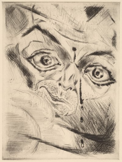 Péter lőtt sebbel a homlokában, 1918. alkotó: Walter Gramatte