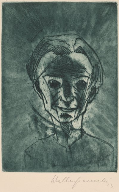 Mosolygó fej, Önarckép Mosolygó fej, Önarckép, 1923. alkotó: Walter Gramatte
