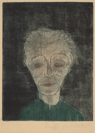Fáradt ember önarcképe, 1923. alkotó: Walter Gramatte