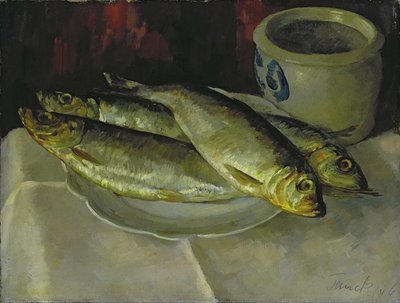 Hal csendélet (olaj, vászon) alkotó: Walter Heinrich Tanck