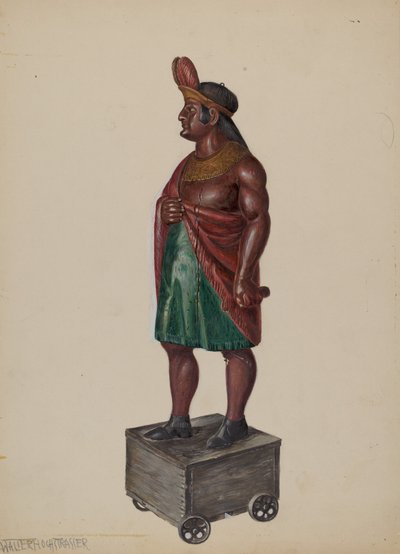 Szivarbolt indiai, c. 1936. alkotó: Walter Hochstrasser