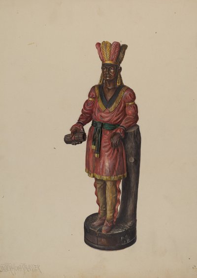 Szivarbolt indiai, c. 1936. alkotó: Walter Hochstrasser