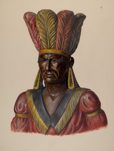 Szivarbolt indiai, c. 1937. alkotó: Walter Hochstrasser
