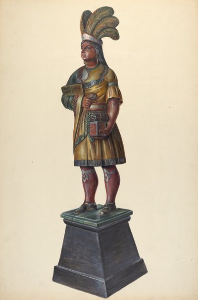 Szivarbolt indiai, c. 1937. alkotó: Walter Hochstrasser