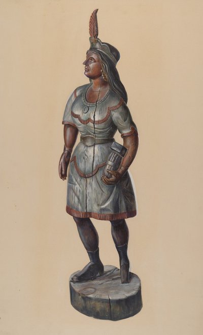 Szivarbolt indiai, c. 1937. alkotó: Walter Hochstrasser