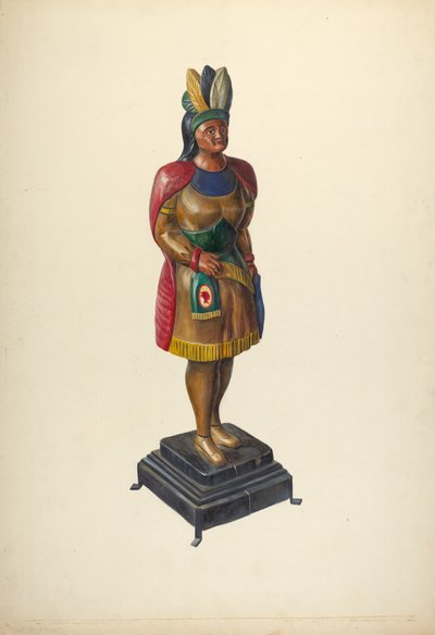 Szivarbolt indiai, c. 1937. alkotó: Walter Hochstrasser