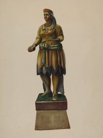 Szivarbolt indiai, c. 1937. alkotó: Walter Hochstrasser