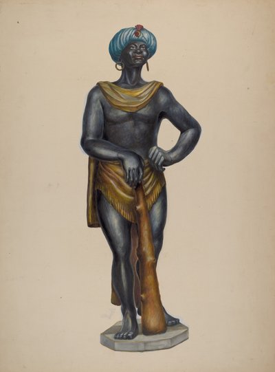 Núbiai rabszolgafigura, c. 1937. alkotó: Walter Hochstrasser