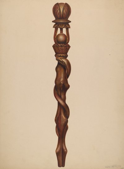 Jogar favágó faragás, c. 1938. alkotó: Walter Hochstrasser