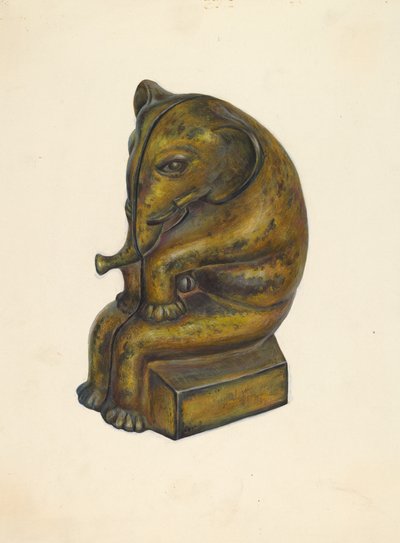 Játékbank: Elefánt, c. 1939. alkotó: Walter Hochstrasser