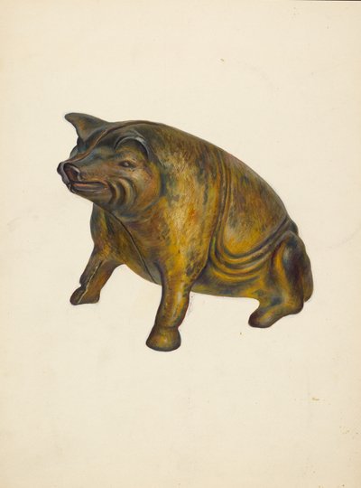 Játékbank: Malac, c. 1939. alkotó: Walter Hochstrasser