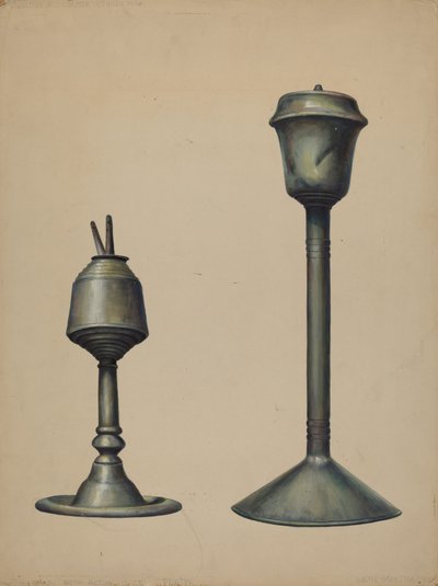 Két olajlámpa, c. 1938. alkotó: Walter Hochstrasser