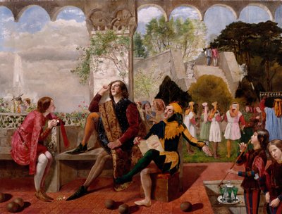Tizenkettedik éjszaka, II. felvonás, IV. jelenet alkotó: Walter Howell Deverell