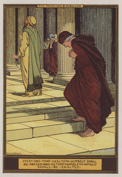 A farizeus és a vámszedő (színes litó) alkotó: Walter Jenks Morgan