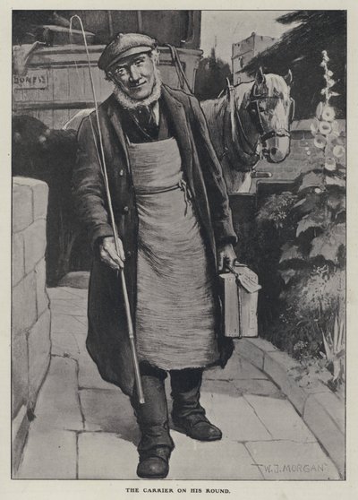A hordozó a körön (litho) alkotó: Walter Jenks Morgan