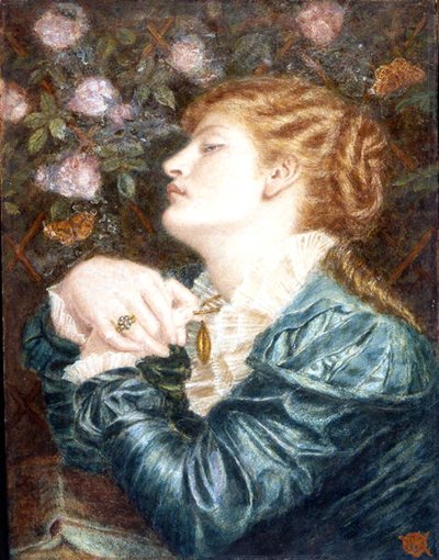 Liliom és rózsa (akvarell gouache és gumiarábikum papíron) alkotó: Walter John Knewstub