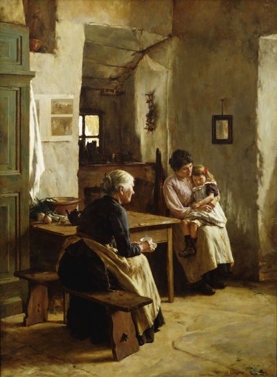 Anyai szeretet, alkotó: Walter Langley