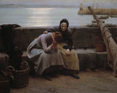 Soha nem kopott a reggel estig, de néhány szív megszakadt, 1894. alkotó: Walter Langley