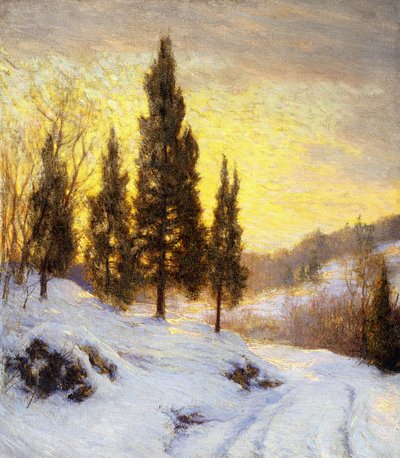Téli naplemente alkotó: Walter Launt Palmer
