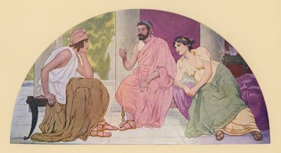 Párizs Menelaosz és Heléna otthonában (színes litográfia) alkotó: Walter MacEwen