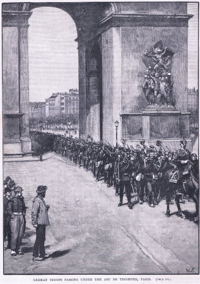 Német csapatok áthaladtak a Diadalív alatt 1871-ben alkotó: Walter Paget